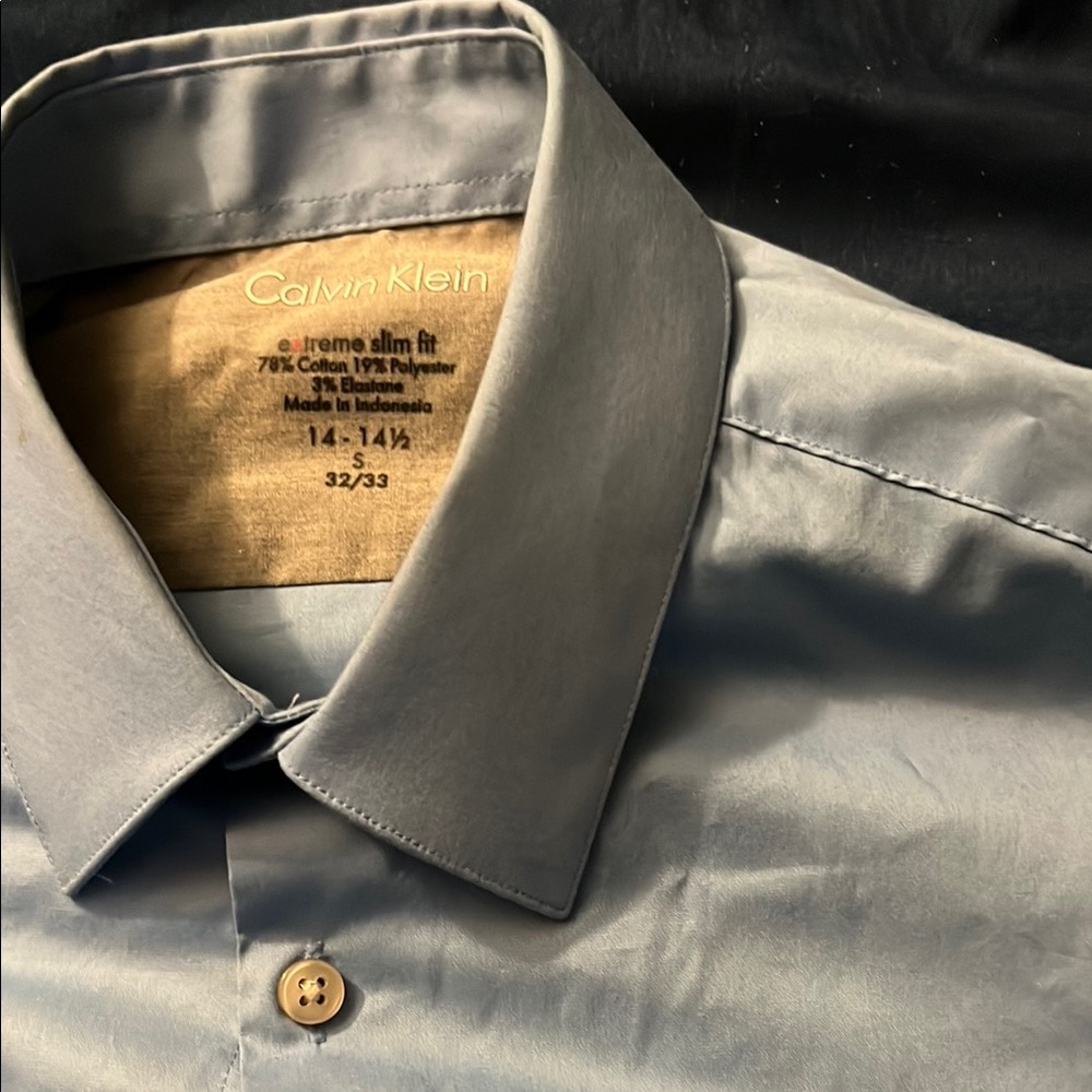 Calvin Klein Men's Slim Fit Shirt - Blue